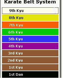 Karate Belt Colors